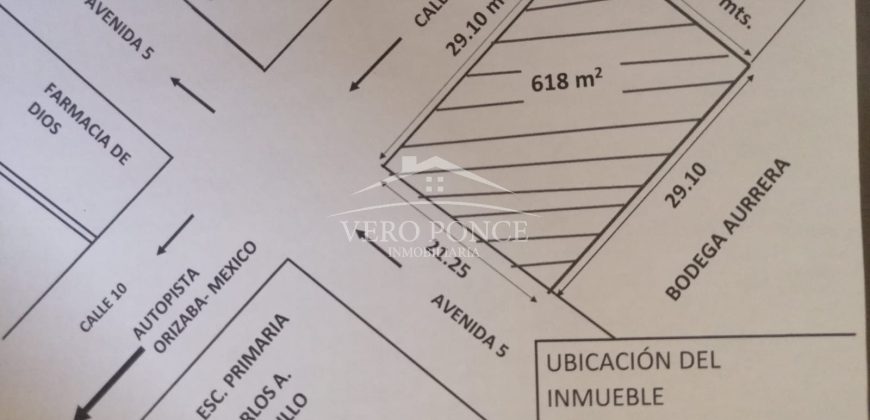 (Rentado) Calle 10 Avenida 5 / 633 m2 / Terreno en Renta (2201-506)